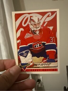 Andre Racicot Montreal Canadiens Hockey Card - Red/Blue